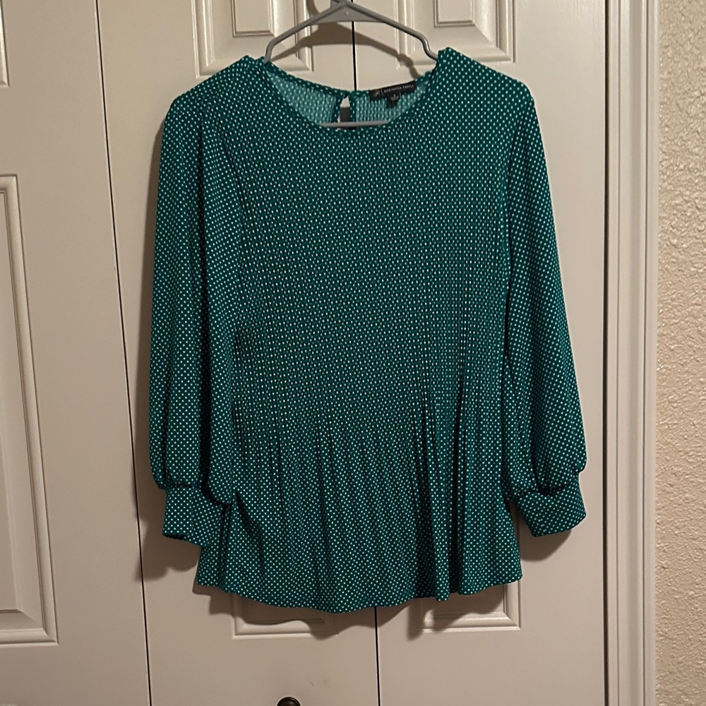 Green Polka Dot Women's Top